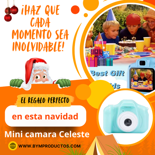 Mini cámara celeste "REGALO PERFECTO PARA ESTA NAVIDAD"